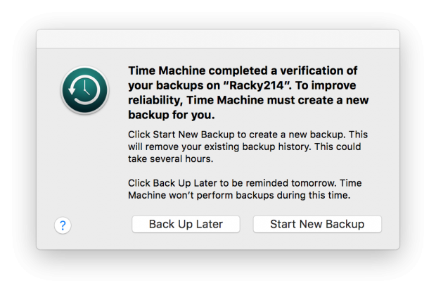Das Backup ist nicht defekt, es muss laut Apple nur zuverlässiger werden.  Screenshot: Golem.de)